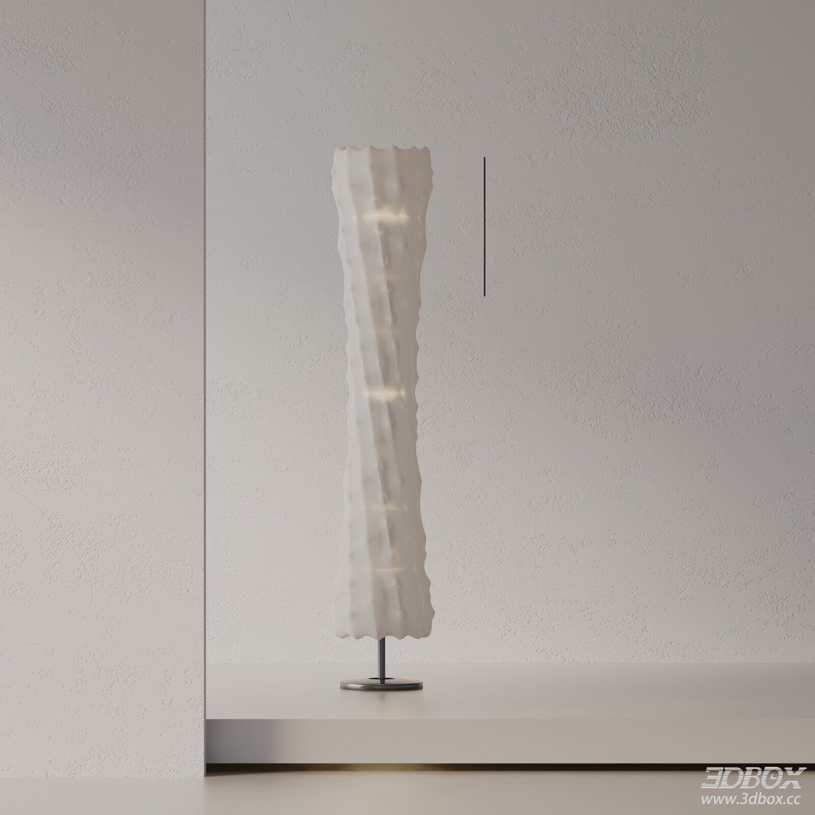 Modern Twisted White Shade Floor Lamp