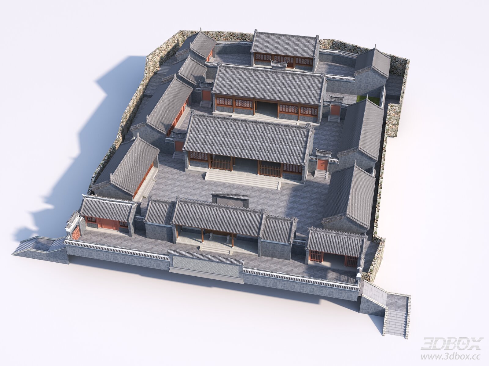 Traditional Chinese Ancient Courtyard Temple Historic Residence Building