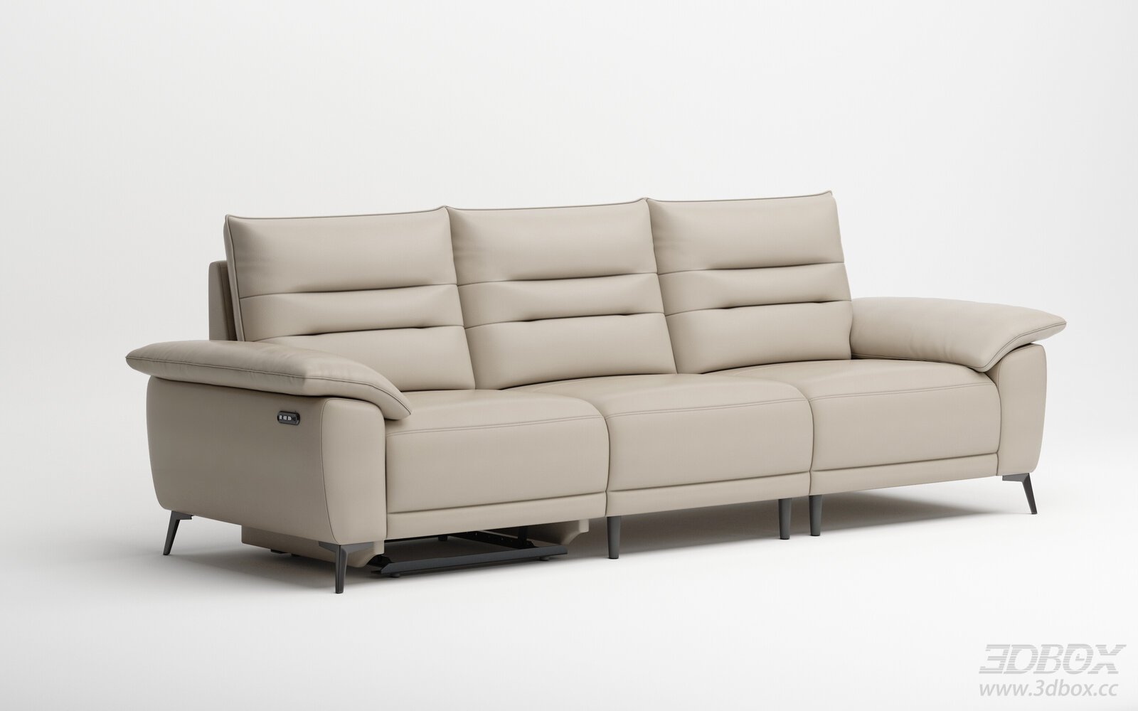 Modern 3-Seater Electric Recliner Leather Sofa