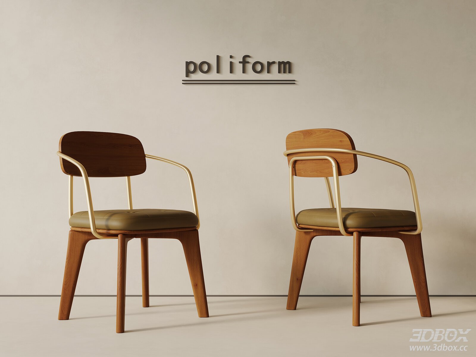 Mid Century Modern Wooden Dining Armchair