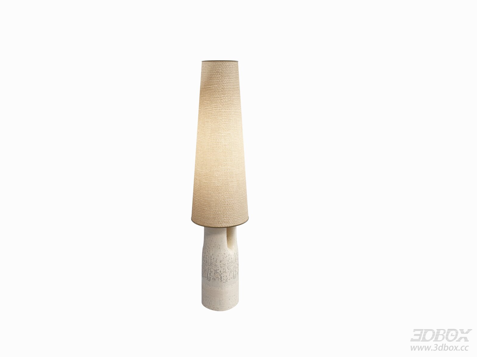 Modern Luxury Woven Shade Floor Lamp Concrete Base