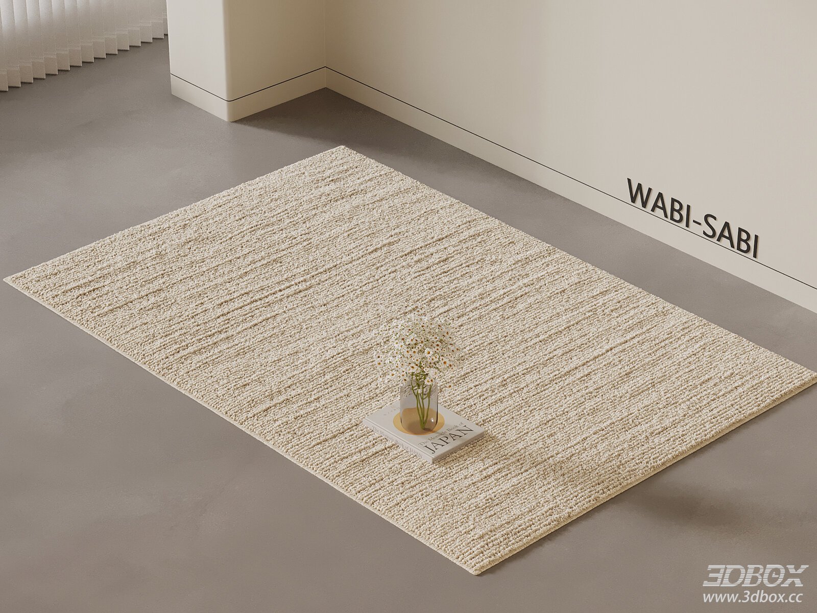 Wabi Sabi Beige Plush Textured Carpet