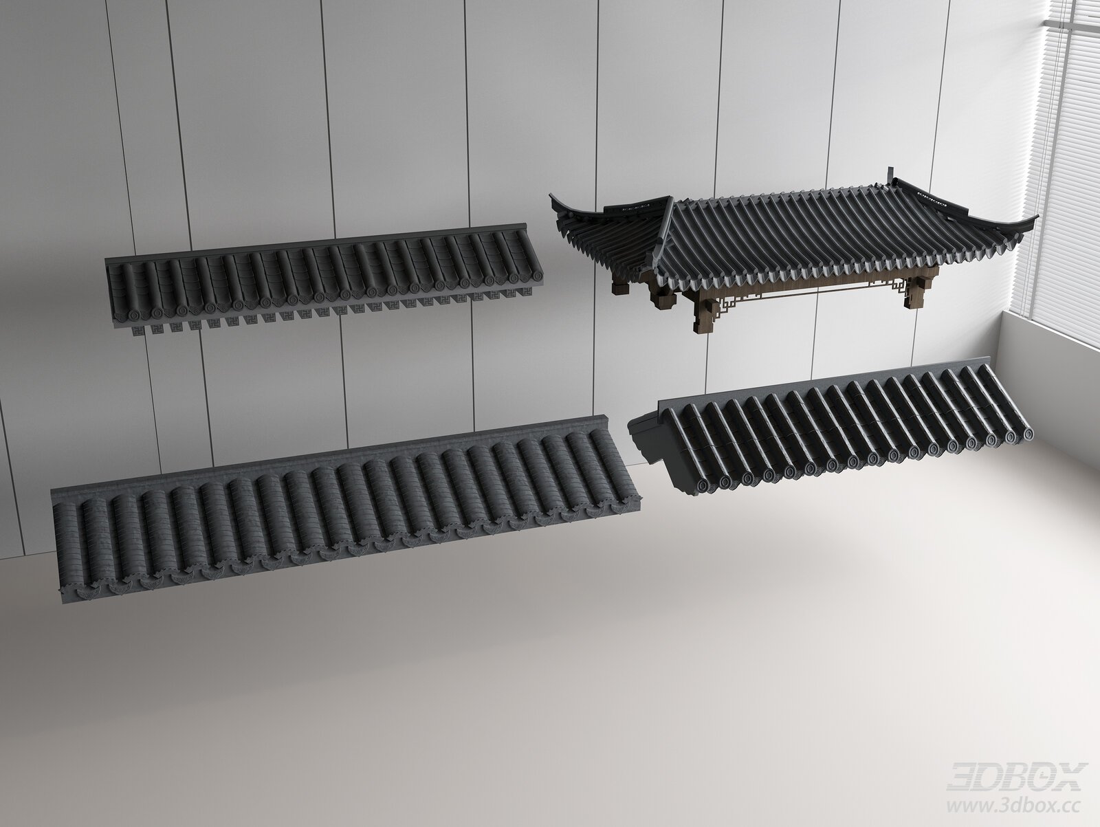 Chinese Traditional Glazed Tile Eave Roof Set