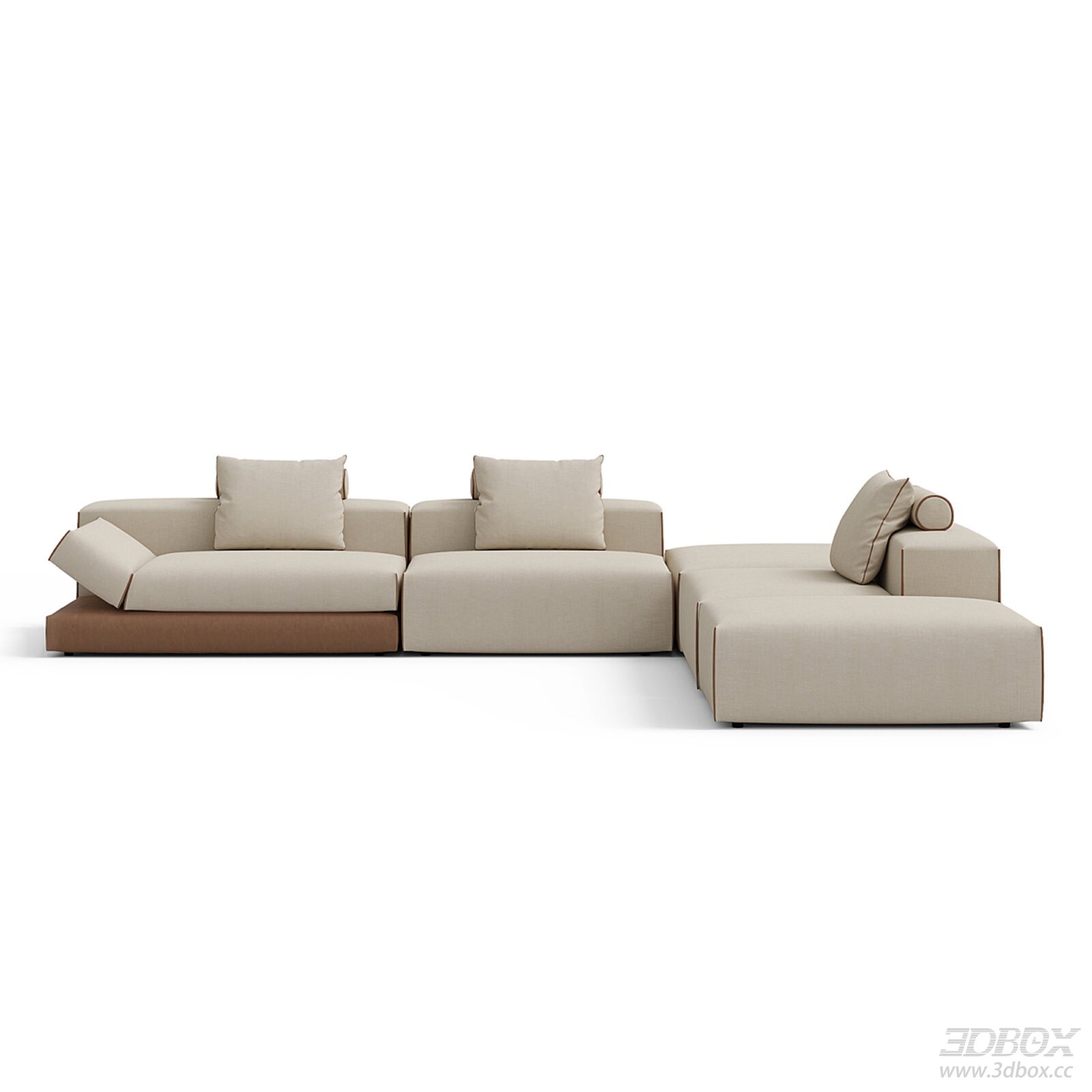 Modern Minimalist Modular L Shape Sectional Sofa