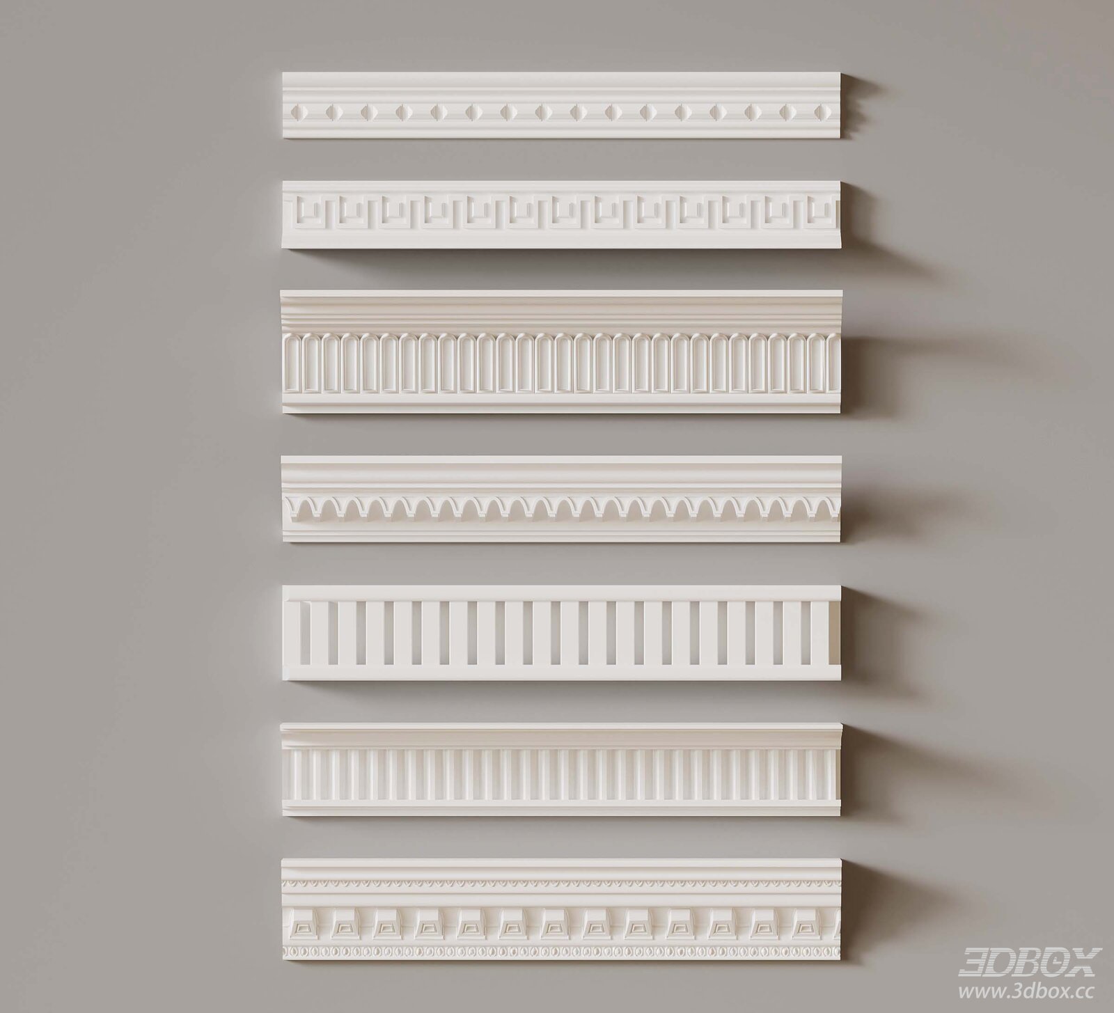 Classic French American Style Decorative Plaster Molding Set