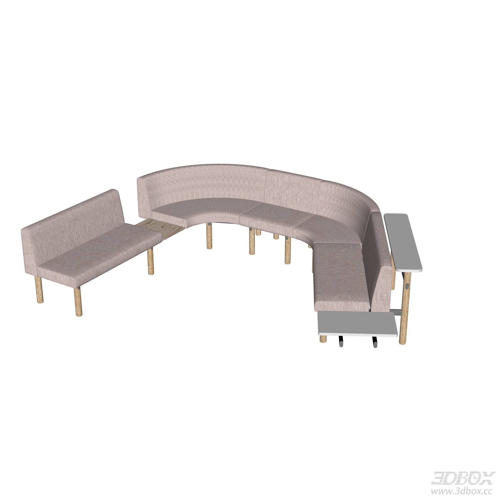 Modern Modular Curved Booth Public Office Sofa Set