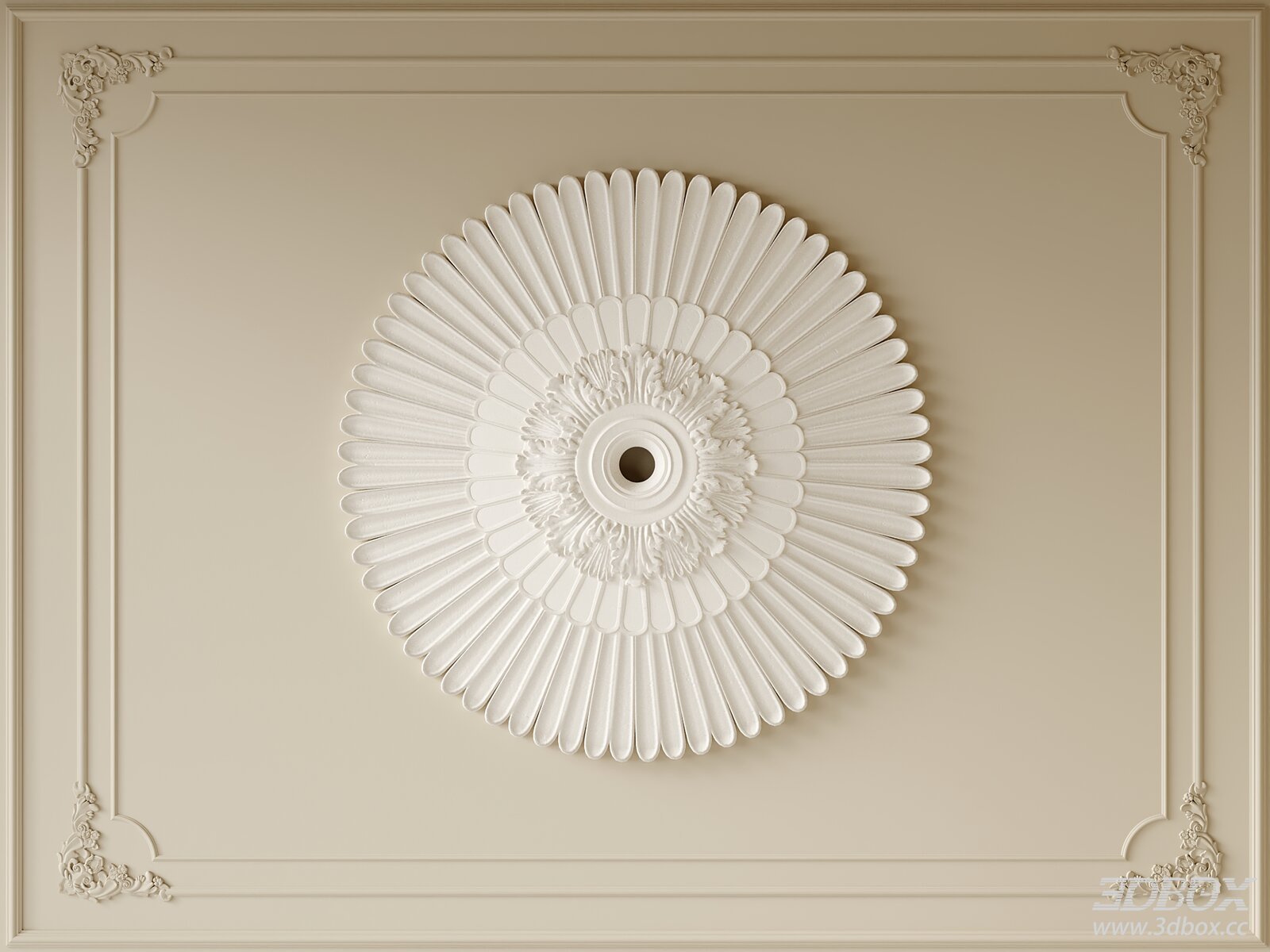 French Style Decorative Plaster Ceiling Medallion