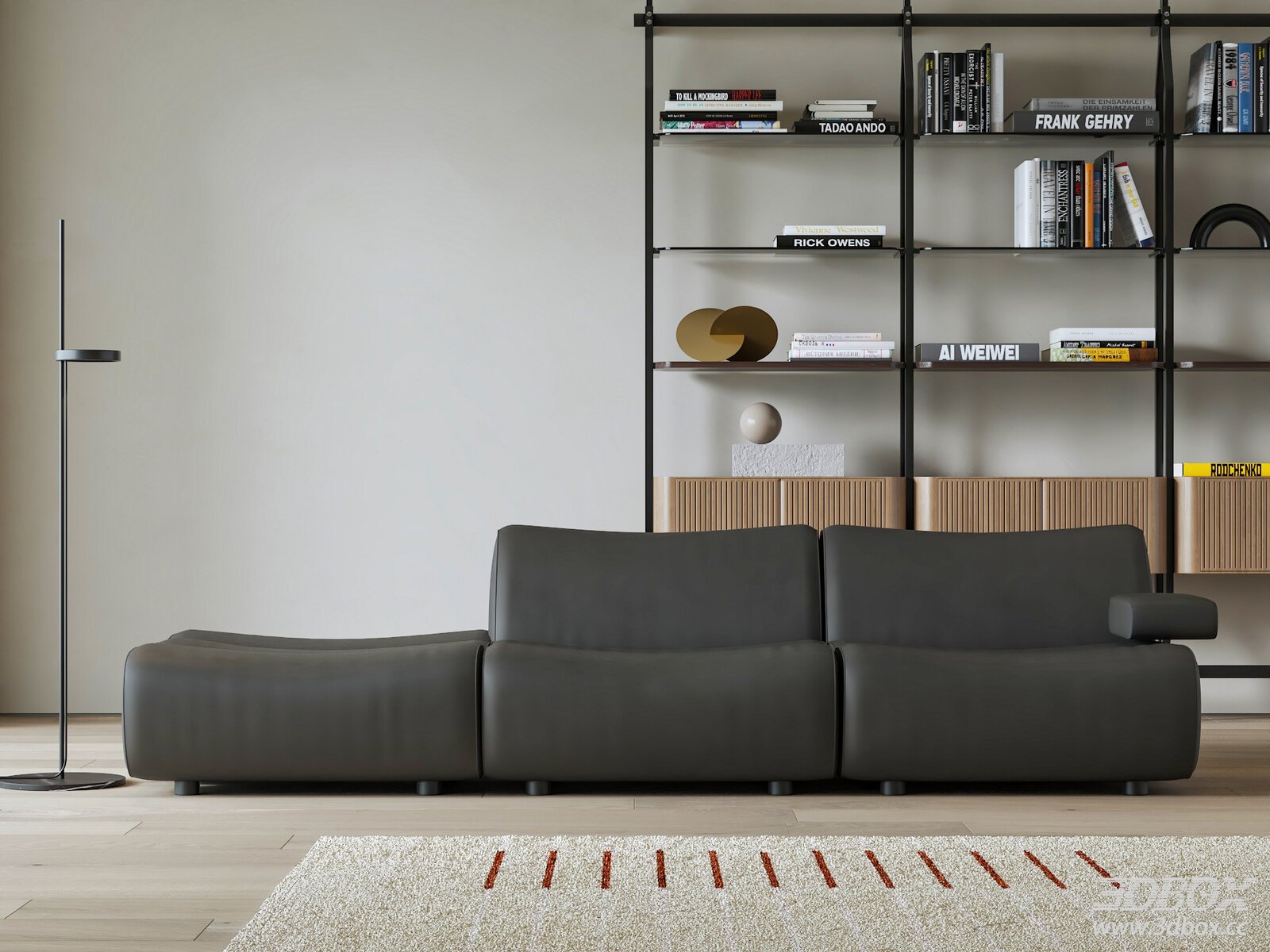 Modern Poliform Modular Leather Sofa Set
