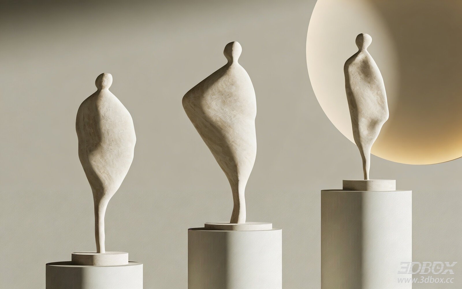 Abstract Plaster Wabi Sabi Sculpture Set