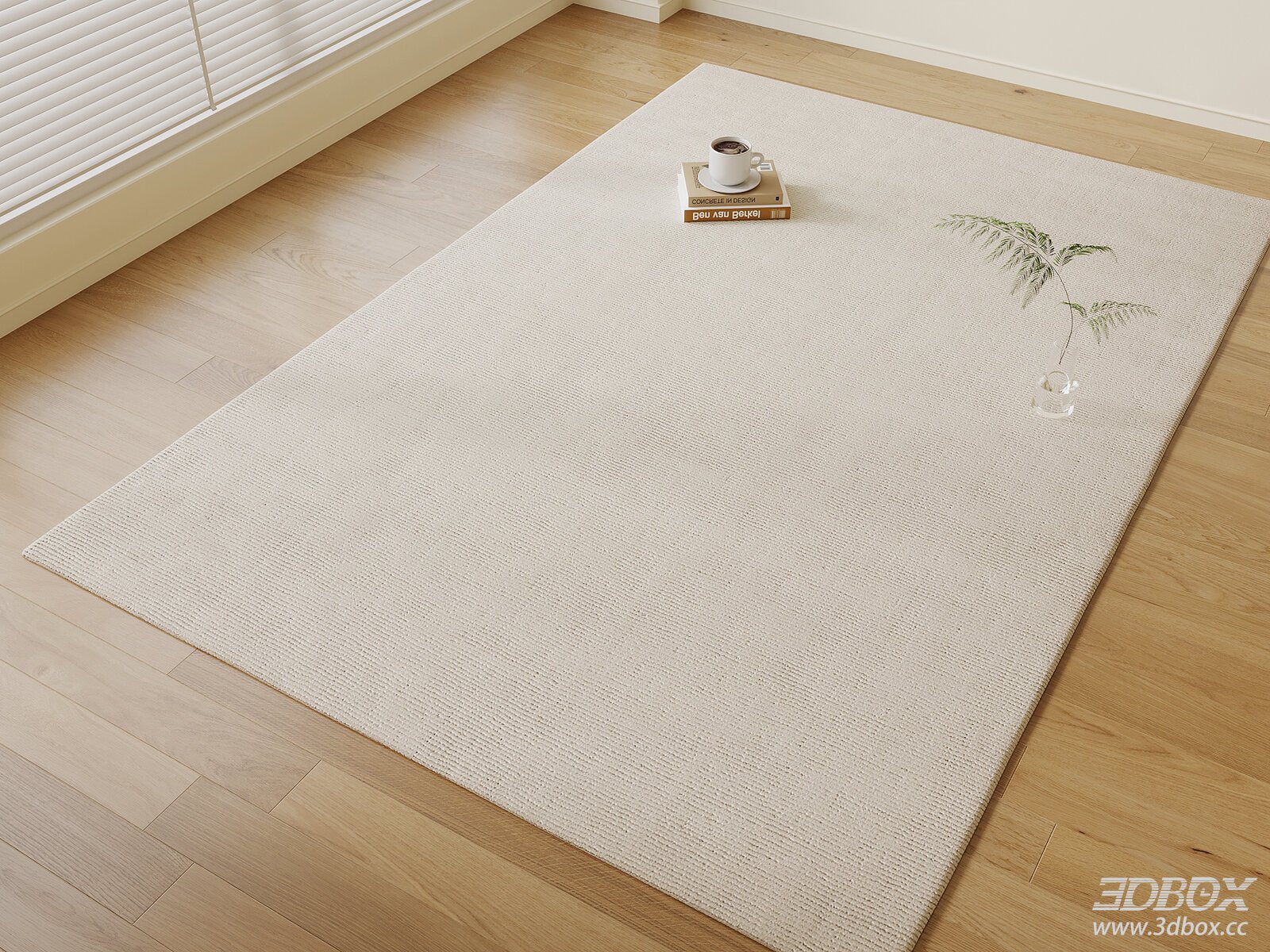 Modern Minimalist Beige Textured Carpet