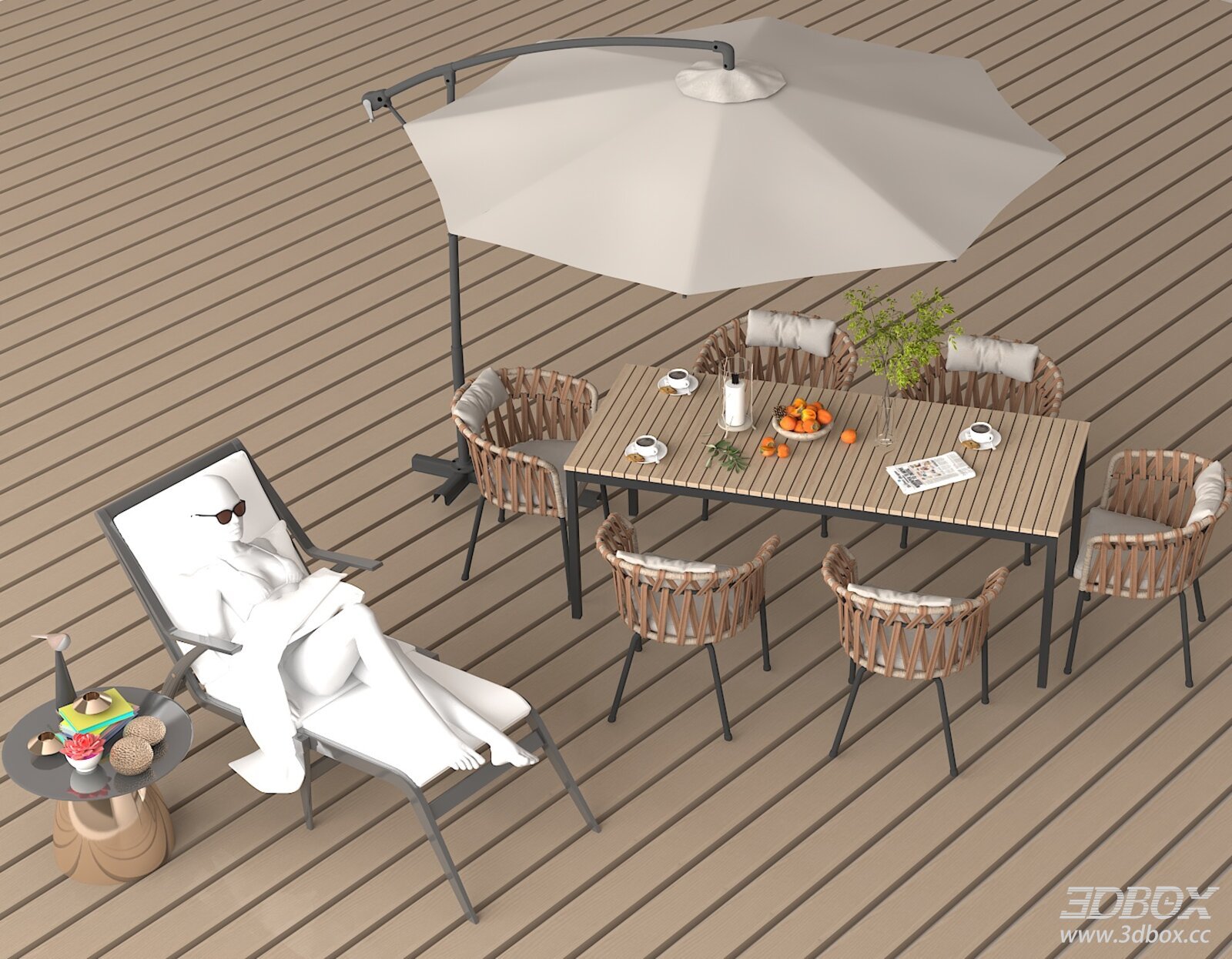 Modern Outdoor Patio Terrace Furniture Set