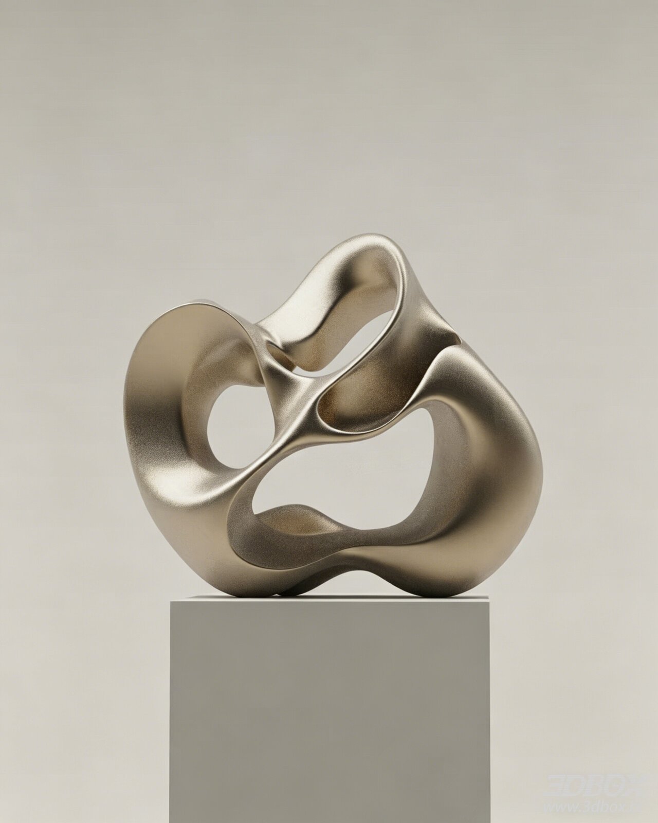 Minimalist Abstract Metallic Art Sculpture Decor